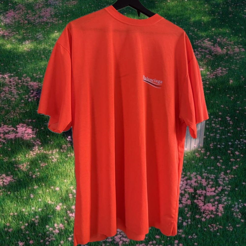 Balenciaga Political Campaign Large-Fit T-Shirt (sleeves cut)